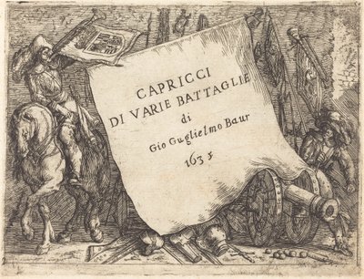 Capricci di varie battaglie (Page de titre) - Johann Wilhelm Baur