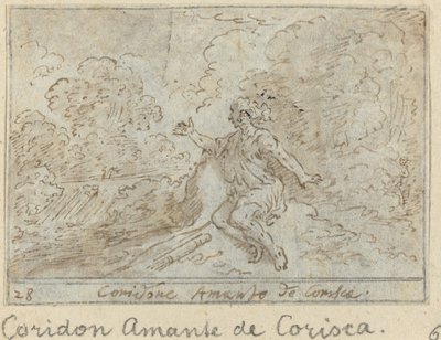 Coridone, amant de Corisca, 1640 - Johann Wilhelm Baur