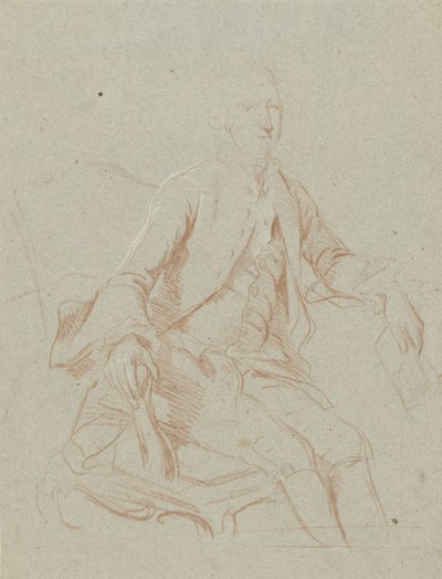 Homme assis avec un livre - Johann Wilhelm Böttner