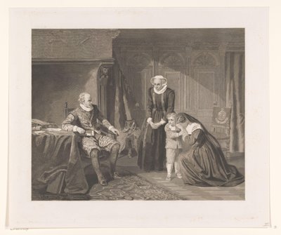 La mère, la femme et le fils de Reinier van Oldenbarnevelt implorent la clémence de Maurice, 1623 - Johann Wilhelm Kaiser (I)