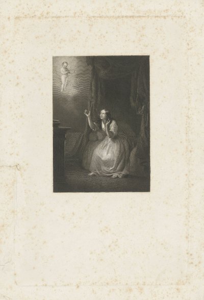 Une jeune femme a une vision - Johann Wilhelm Kaiser (I)
