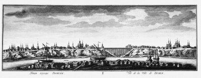 Vue de Tioumen, vers 1735 - Johann Wilhelm Lürsenius