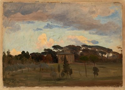 La « Casina di Raffaello » dans le parc de la Villa Borghese - Johann Wilhelm Schirmer