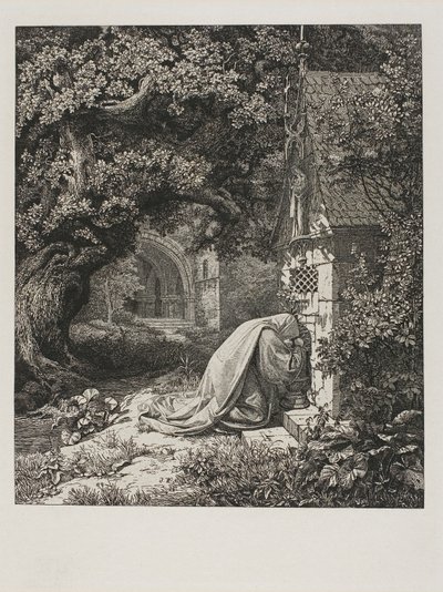 La nonne en prière - Johann Wilhelm Schirmer