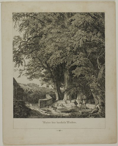 Sous le tilleul ombragé - Johann Wilhelm Schirmer