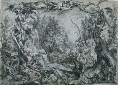 Saint Déicole et le sanglier - Johann Wolfgang Baumgartner