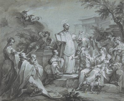 Saint Ignace de Loyola prêchant - Johann Wolfgang Baumgartner