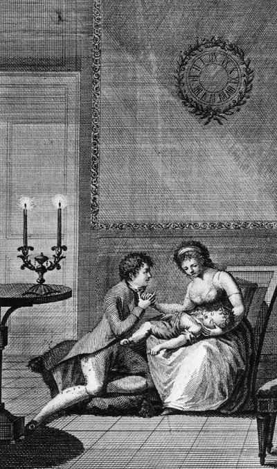 Aurélie réconfortée par Wilhelm Meister, illustration pour Les Années d