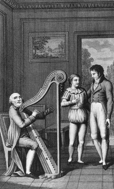 Harpiste, Mignon et Wilhelm, frontispice illustré pour Les Années d