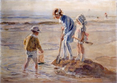 Jouer sur la plage de Katwijk - Johann Zoetelief Tromp