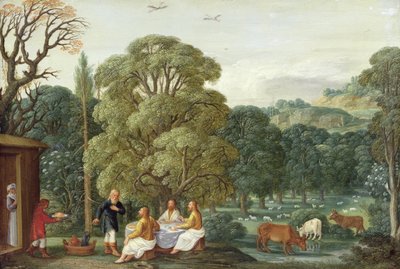 Abraham recevant les trois anges - Johann or Hans Konig