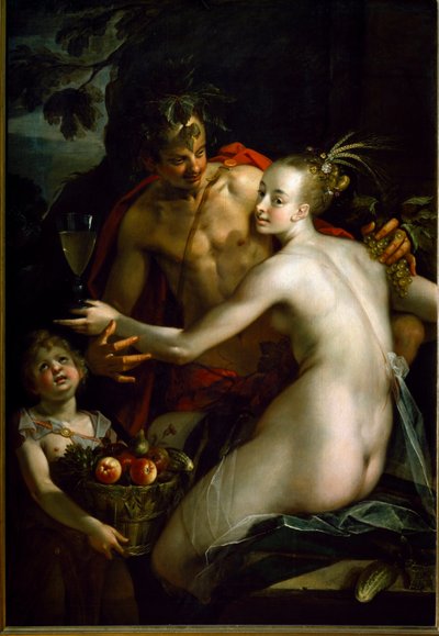 Bacchus, Cérès et Amour - Johann or Hans von Aachen