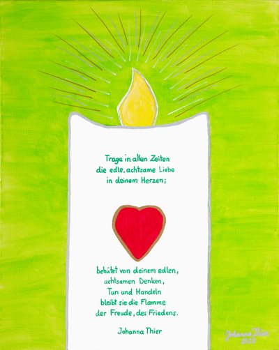 Friedenbringende Kerze - Johanna Thier