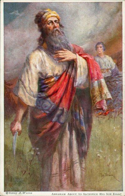 Abraham sur le point de sacrifier son fils Isaac - Johannes Adolf Tillack