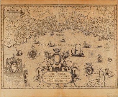 La République de Gênes, carte de Jan Baptist Vrients du Theatrum Orbis Terrarum par Abraham Ortelius - Johannes Baptista Vrints