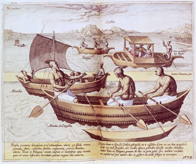 Bateaux à Goa, illustration de 