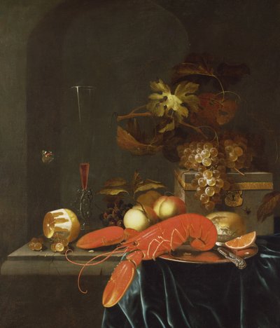 Nature morte de fruits avec un homard - Johannes Borman