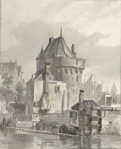 Vue de la Hoofdtoren à Hoorn - Johannes Bosboom