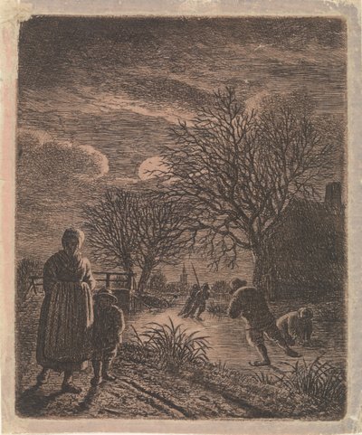 Paysage avec patineurs - Johannes Christiaan Janson