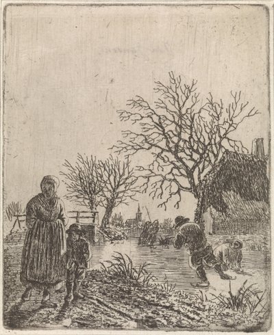 Paysage avec patineurs - Johannes Christiaan Janson