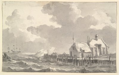 Un estuaire dans une tempête - Johannes Christiaan Schotel
