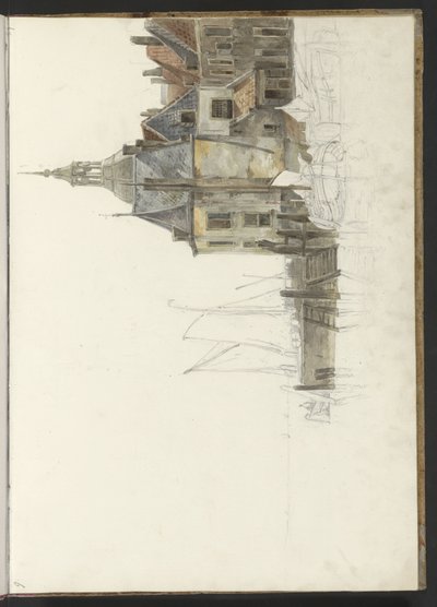 Quai près de la Groothoofdspoort à Dordrecht - Johannes Christiaan Schotel