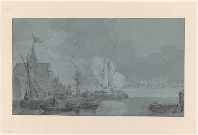 Dernier tir de Dordrecht vers les Français à Papendrecht, 1813 - Johannes Christiaan Schotel