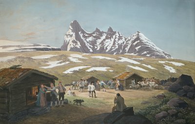 Vie pastorale sous Skagastølstinderne - Johannes Flintoe