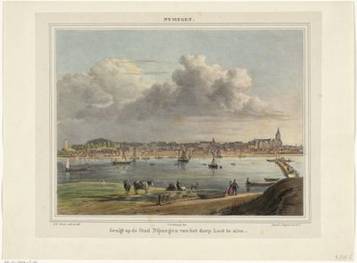 Vue de Nimègue depuis Lent. Nymegen - Johannes Franciscus Christ