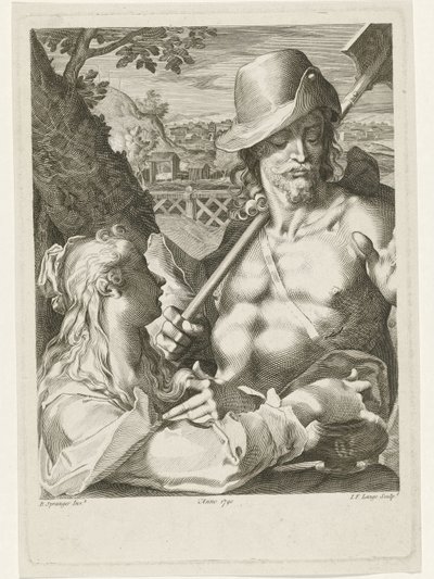 Le Christ apparaît comme jardinier à Marie Madeleine - Johannes Fredericus Lange