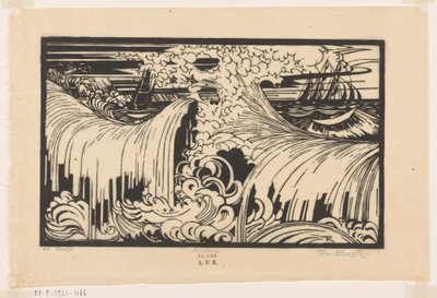 La vague - Johannes Frederik Engelbert ten Klooster (signed by artist)