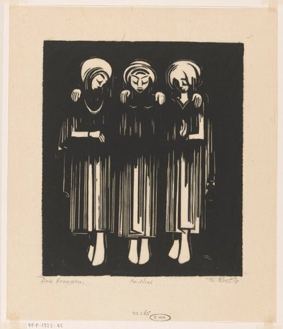 Trois femmes - Johannes Frederik Engelbert ten Klooster (signed by artist)