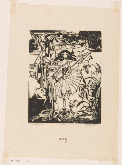 Danseuse hindoue - Johannes Frederik Engelbert ten Klooster (signed by artist)