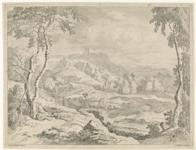 Paysage avec bergers - Johannes Glauber