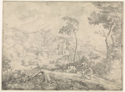 Trois bergers dans une tempête - Johannes Gottlieb Glauber