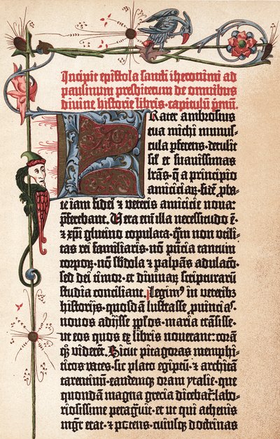 Page de la Bible de Gutenberg - Johannes Gutenberg