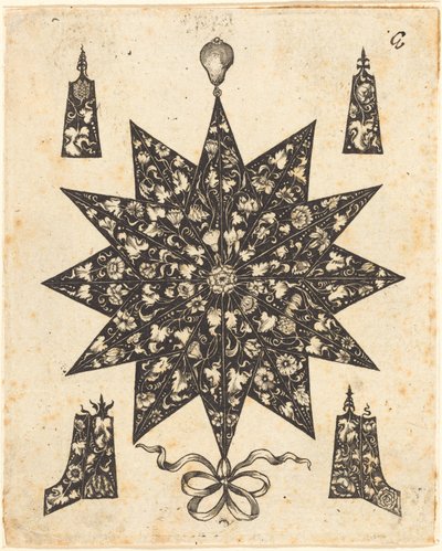 Étoile ornée de fleurs - Johannes Hanias