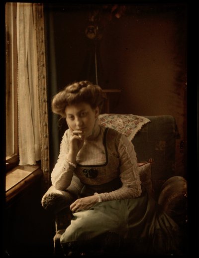 Femme assise près de la fenêtre - Johannes Hendrikus Antonius Maria Lutz