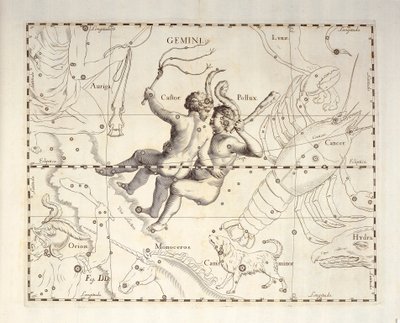 Constellation des Gémeaux, gravure de l