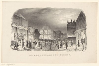 Foire sur le marché au beurre à Amsterdam - Johannes Hilverdink