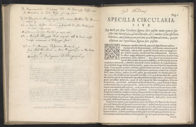 Specilla circularia, sive quo modo per solas circulares figuras fieri possint omnis generis specilla tam microscopia, quam telescopia - Johannes Hudde