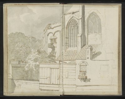 Arrière de la Nieuwe Kerk à Delft - Johannes Huibert Prins