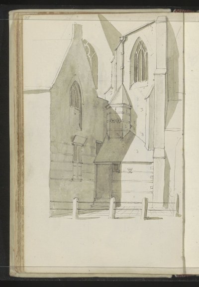 Vue latérale de la Grande Église à Hoorn - Johannes Huibert Prins