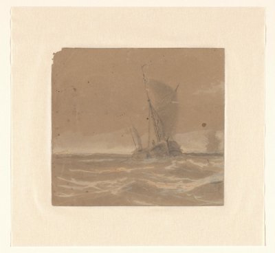 Bateau de pêche à voile - Johannes Huygens (signed by artist)