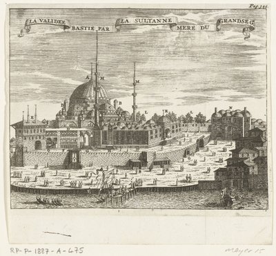 Vue de la Yeni Cami (La validee bastie par la sultanne mere du grandseg.) - Johannes Jacobsz van den Aveele