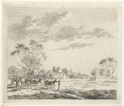 Paysage avec ferme et vaches - Johannes Janson