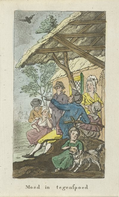 Figures sous un abri, la nuit (Courage dans l