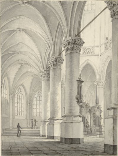 Intérieur de la Nieuwe Kerk à Delft - Johannes Jelgerhuis