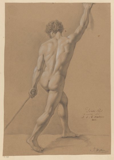 Nu masculin debout, vu de dos (3e prix 1812) - Johannes Joseph Maria Watrin