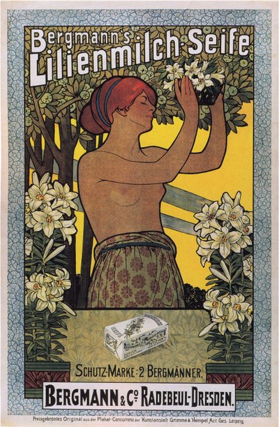 Savon Lilienmilch de Bergmann, 1896 - Johannes Joseph Vincenz Cissarz